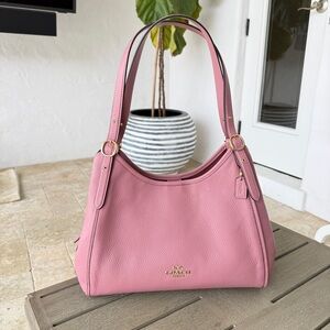 Last 1‼️Coach Erin Shoulder Bag Refined pebble Leather CAQ86 Gold/Peony NWT